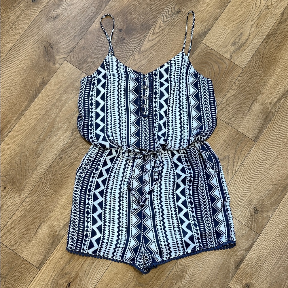 Geometric Print Romper